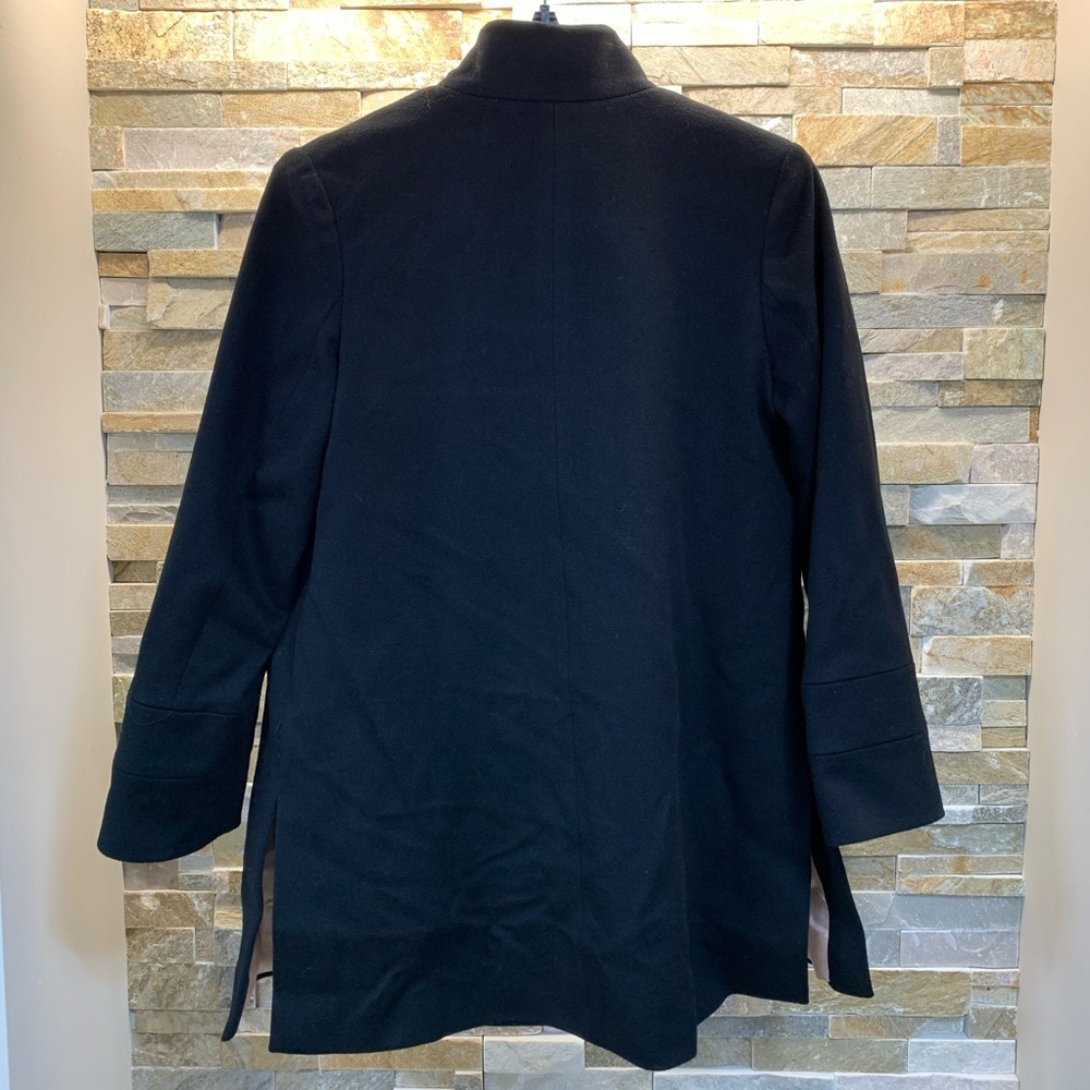 🎁 Fleurette Stand Collar Wool Car Coat - Picture 5 of 9
